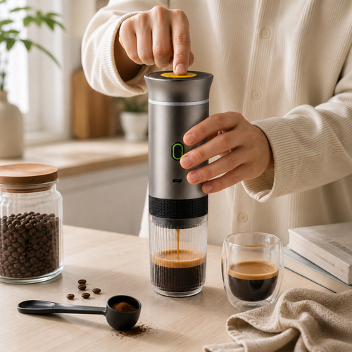 Przenośny Ekspres do Kawy 3w1 – Espresso w Podróży | USB-C | 20 Bar